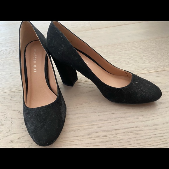 Black Suede Madden Girl Heels. Size 8. worn once. Excellent condition - Picture 1 of 1